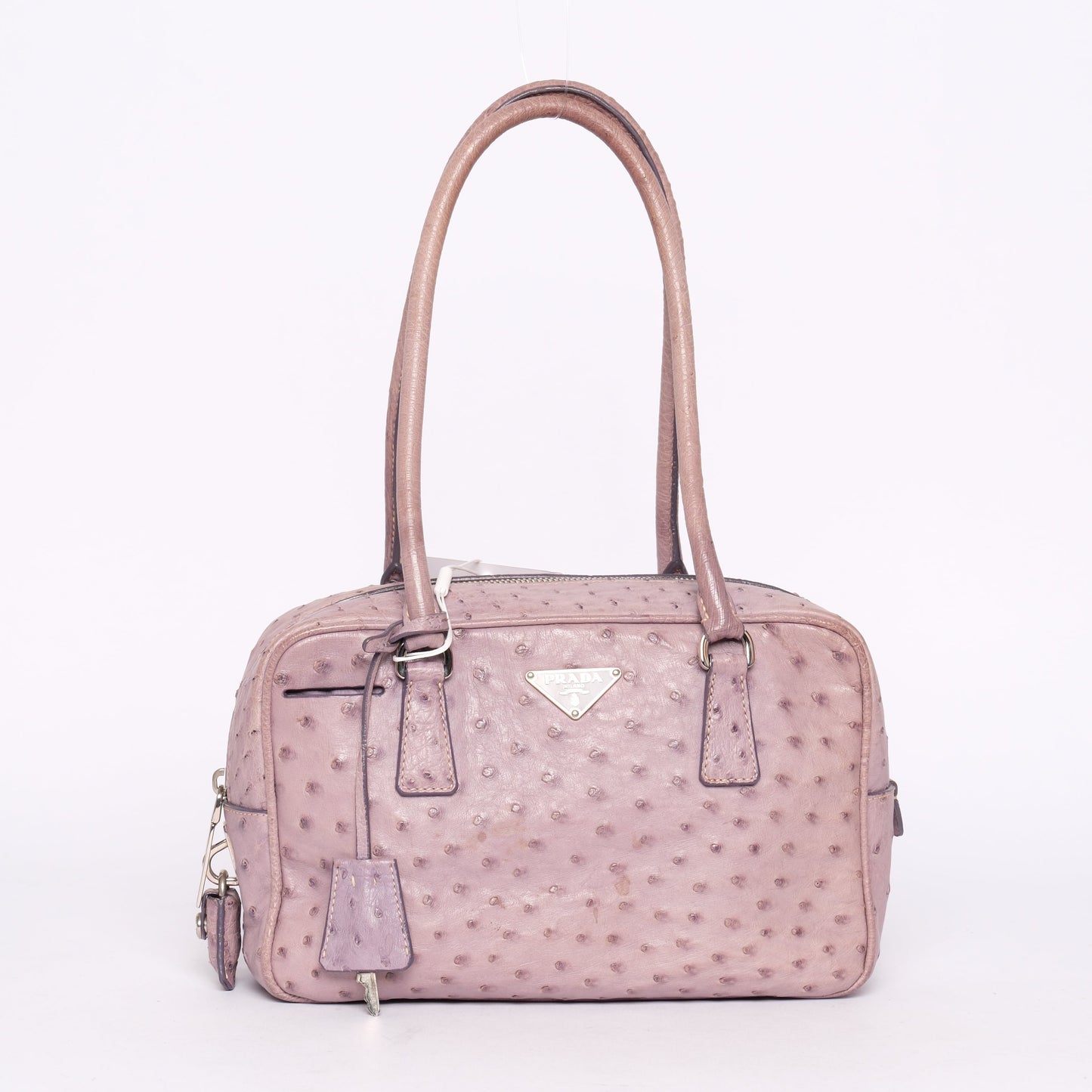Prada Lilac Ostrich Leather Shoulder Bag