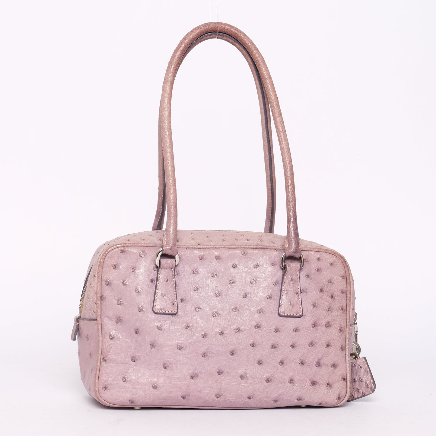 Prada Lilac Ostrich Leather Shoulder Bag