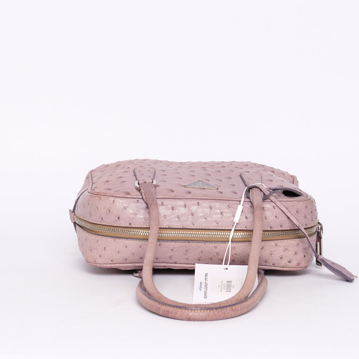 Prada Lilac Ostrich Leather Shoulder Bag