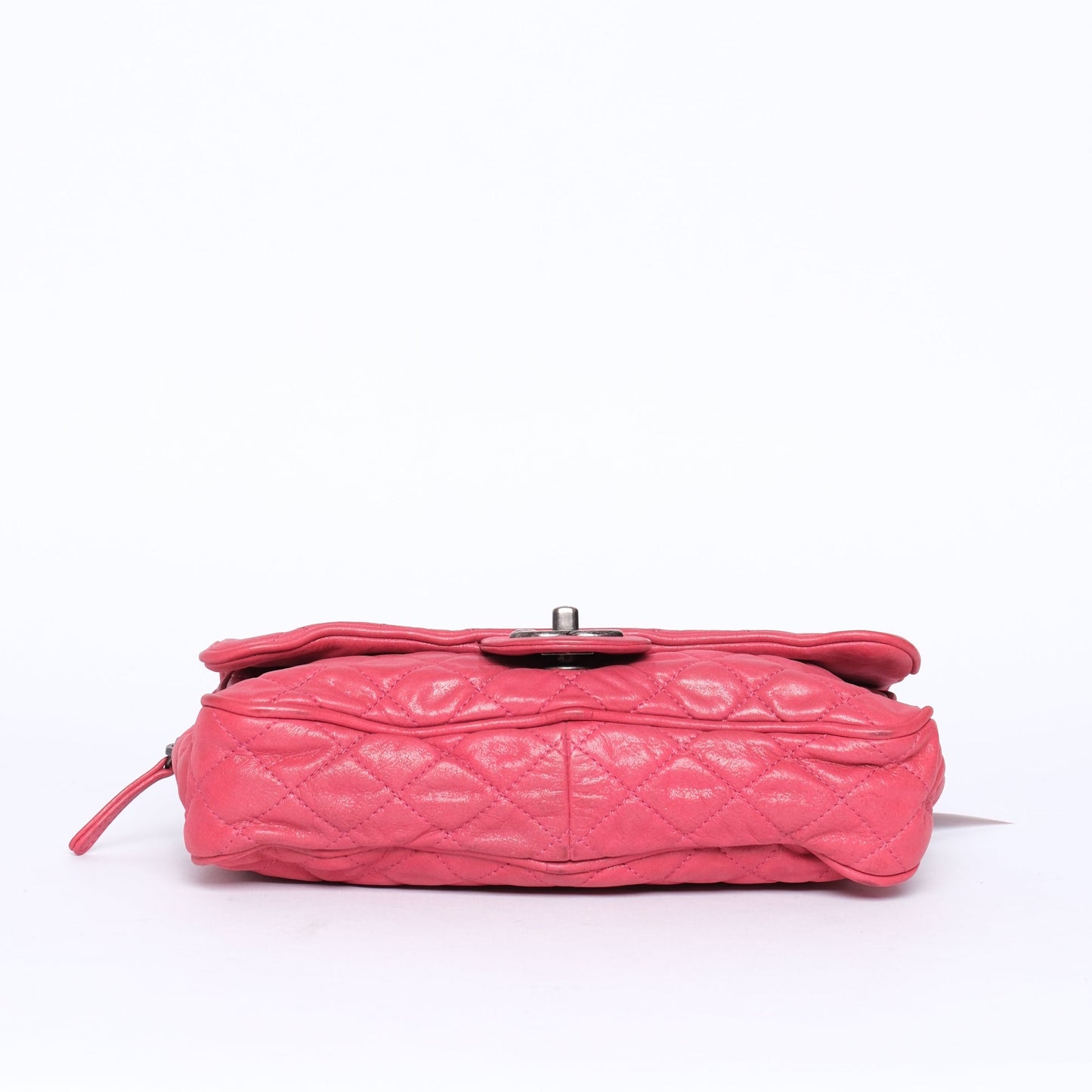 Chanel Fuschia Pink Iridescent Calfskin Leather Shiva Flap Bag