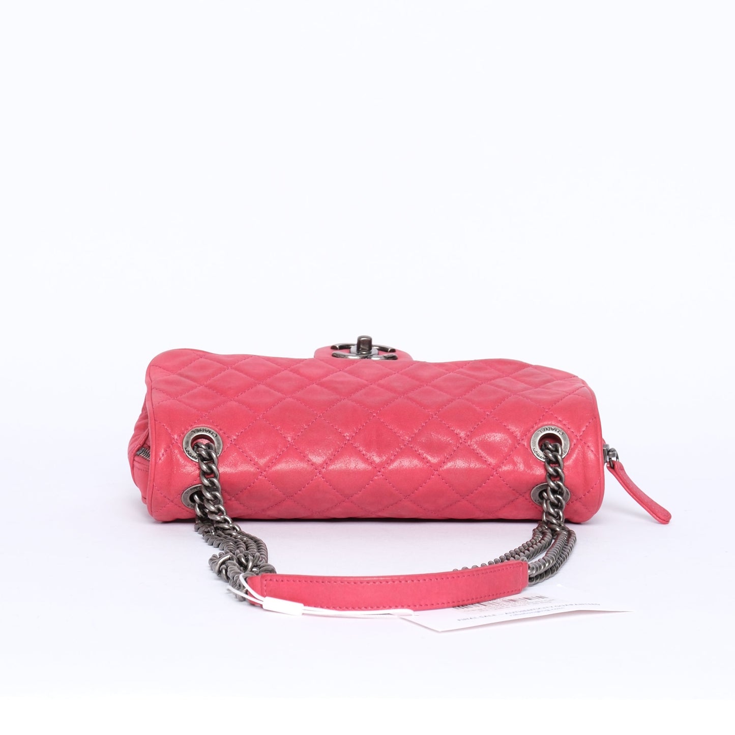 Chanel Fuschia Pink Iridescent Calfskin Leather Shiva Flap Bag