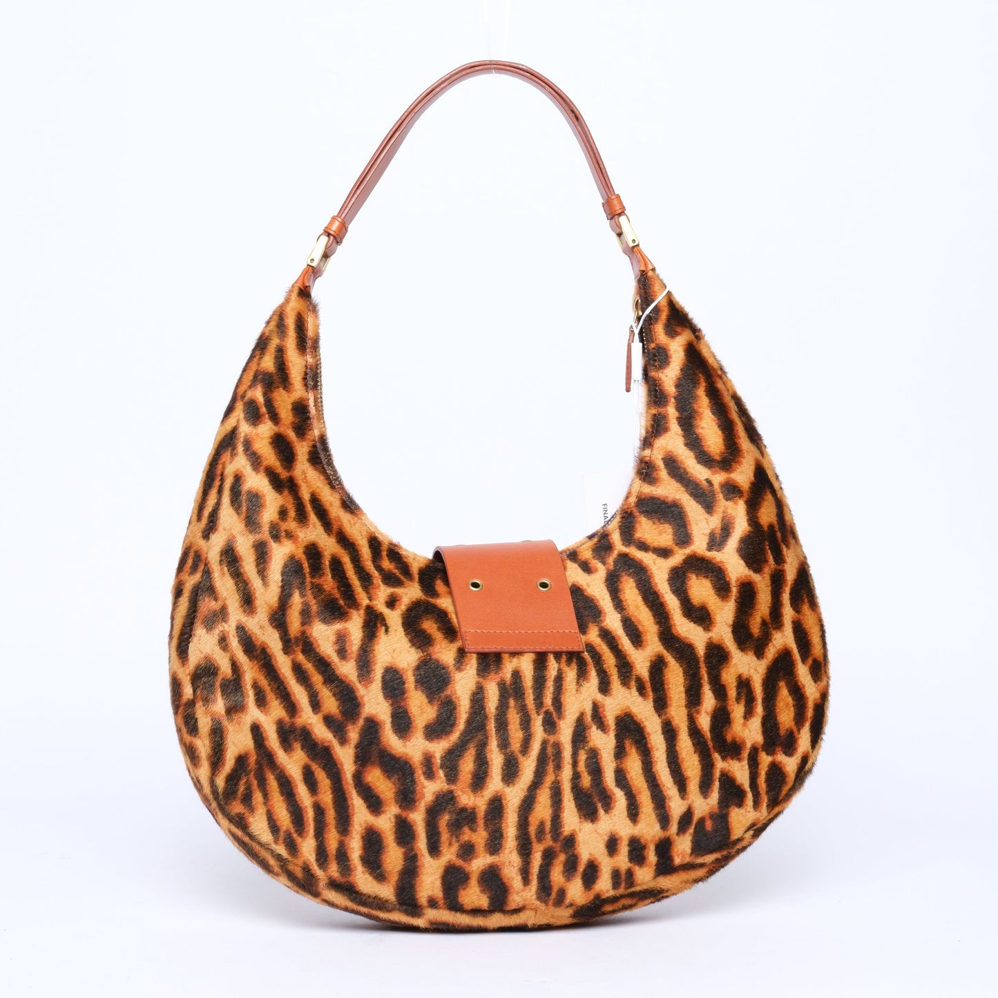 Christian Dior Brown Ponyhair & Leather Croissant Hobo Bag
