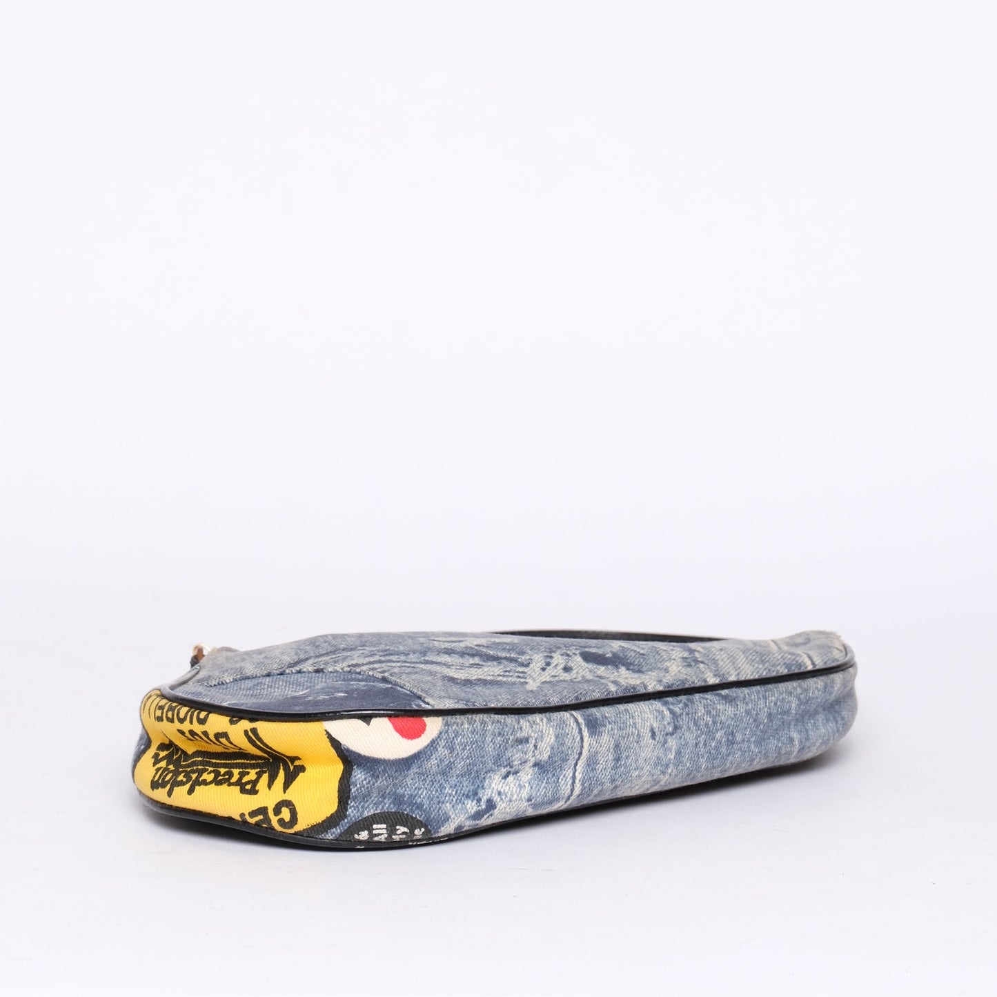 Christian Dior “Diorella” Denim Print Mini Saddle Shoulder Bag
