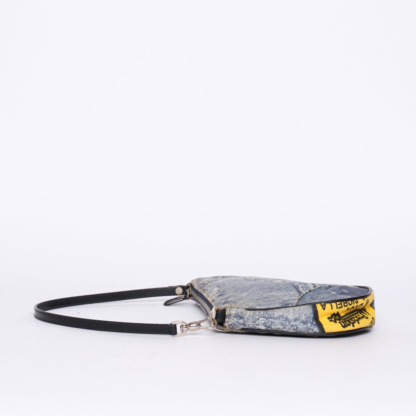 Christian Dior “Diorella” Denim Print Mini Saddle Shoulder Bag
