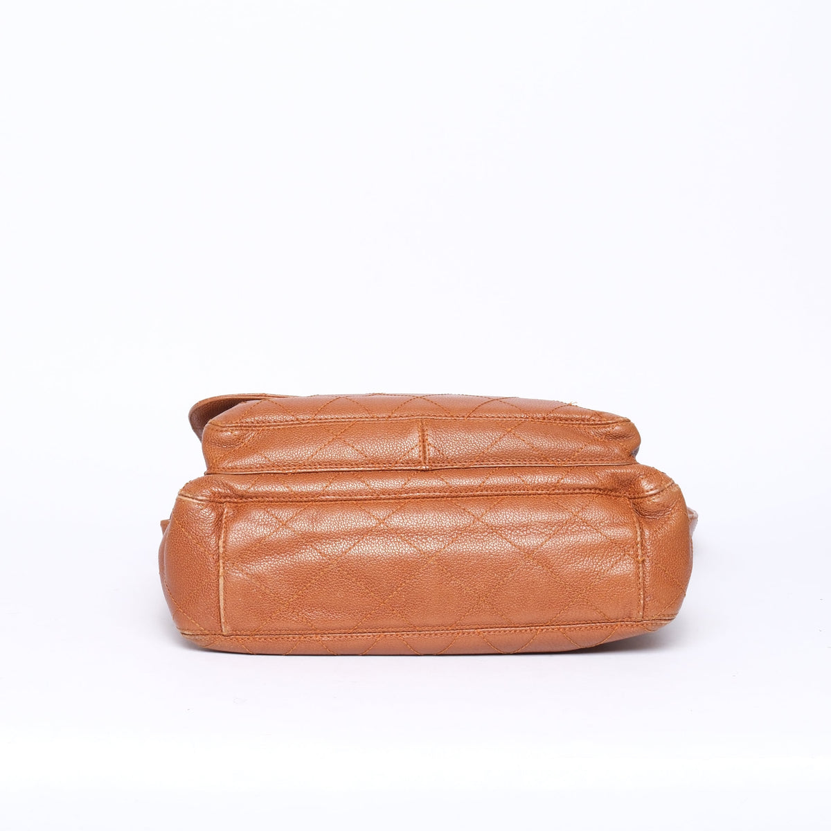 Chanel 1997 Brown Caviar Leather Quilted Flap w/ Tortoise HW