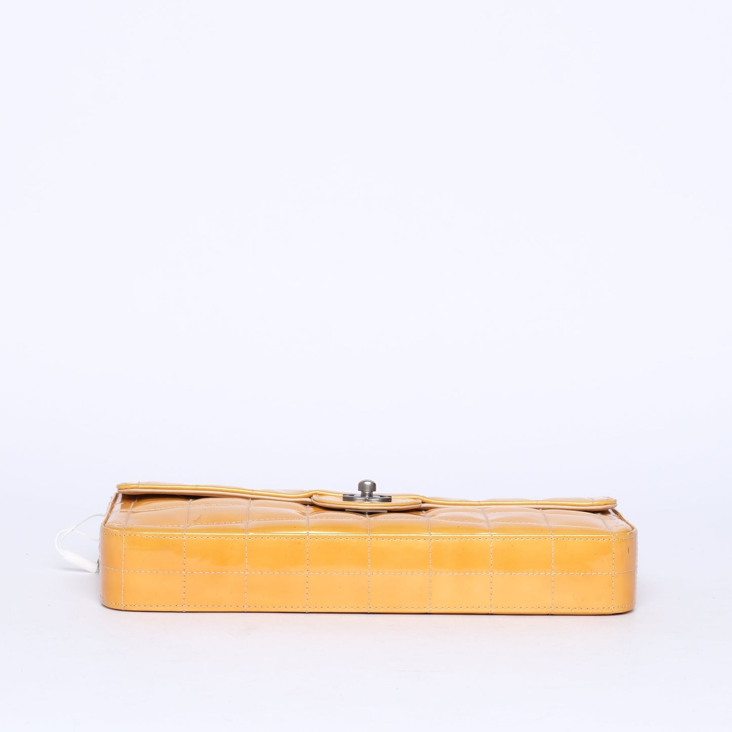 Chanel Yellow E/W Patent Leather Chocolate Bar Flap Bag