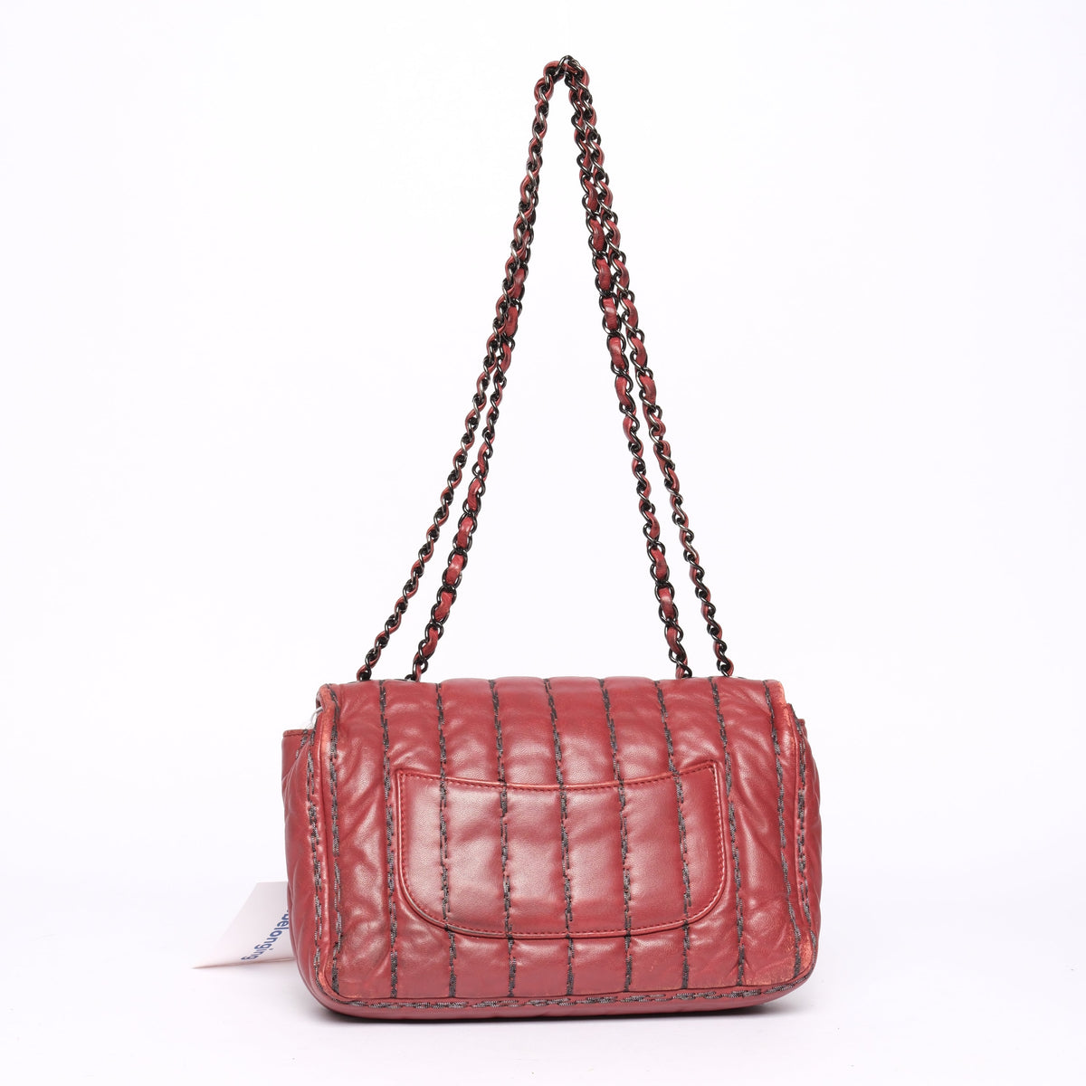 Chanel Dark Red Lambskin Vertical Flap Bag