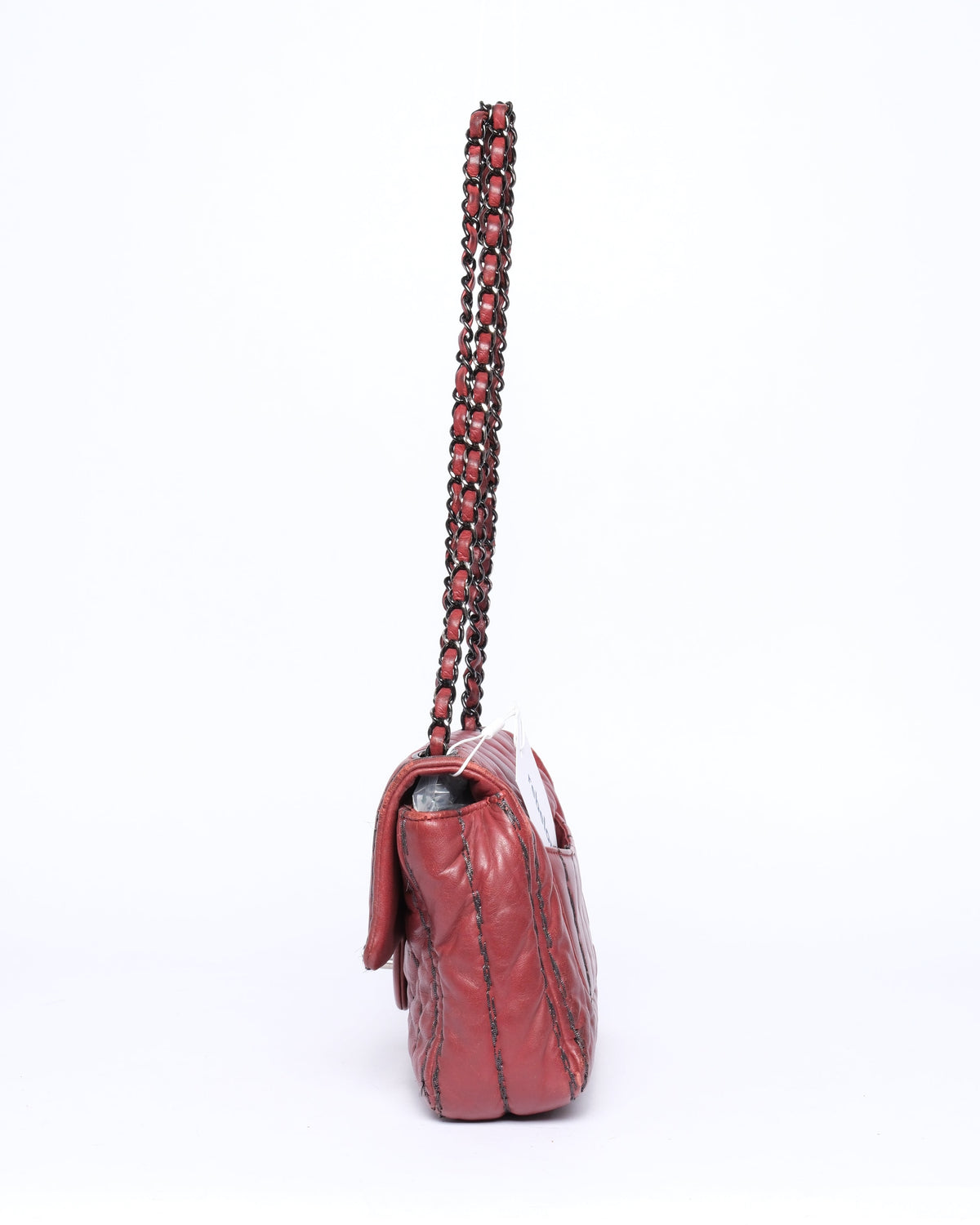 Chanel Dark Red Lambskin Vertical Flap Bag