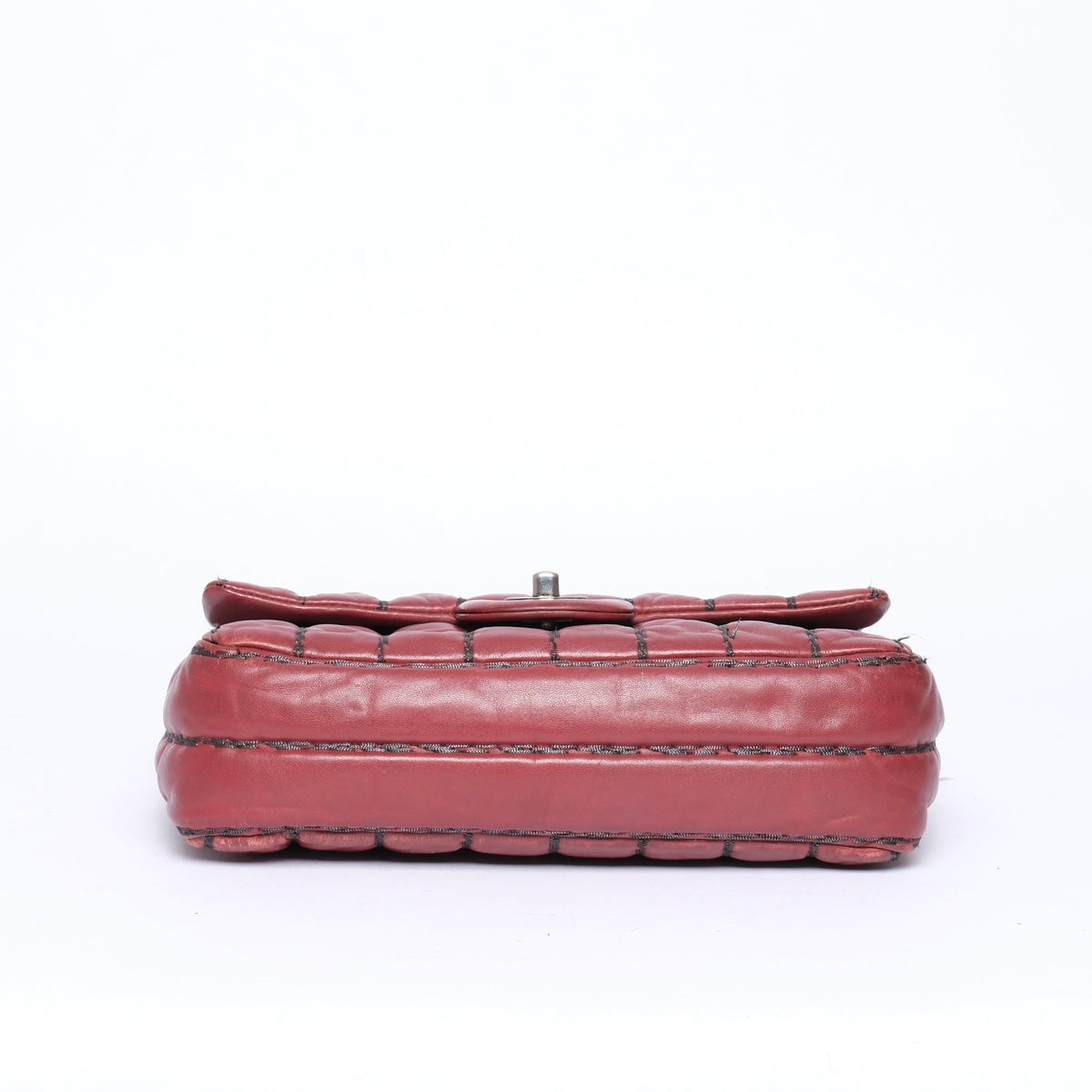 Chanel Dark Red Lambskin Vertical Flap Bag