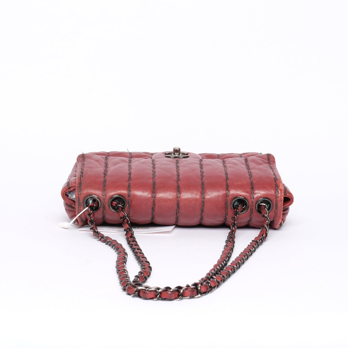 Chanel Dark Red Lambskin Vertical Flap Bag