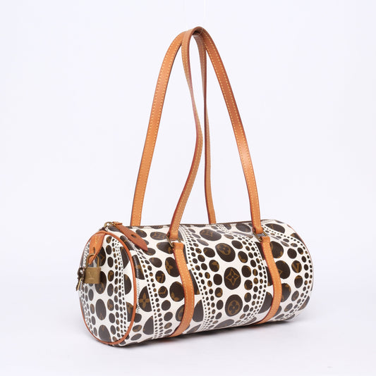 Louis Vuitton x Yayoi Kusama White Dot Papillon Shoulder Bag