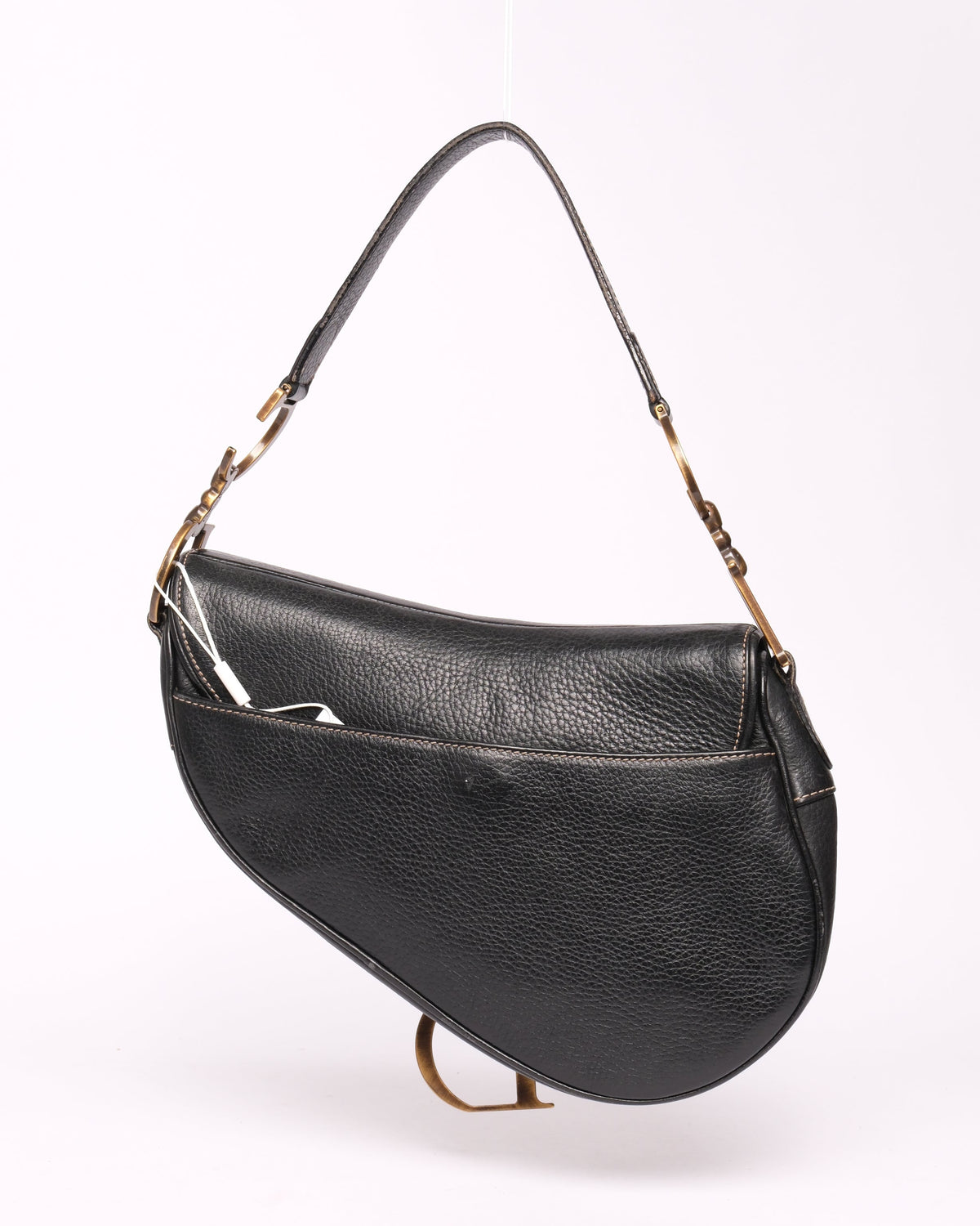 Christian Dior 2002 Black Leather Saddle