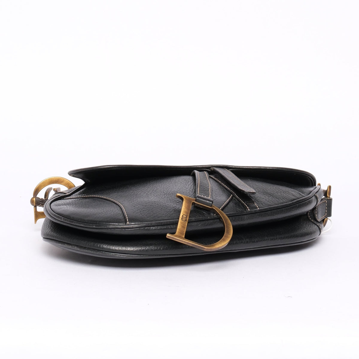 Christian Dior 2002 Black Leather Saddle