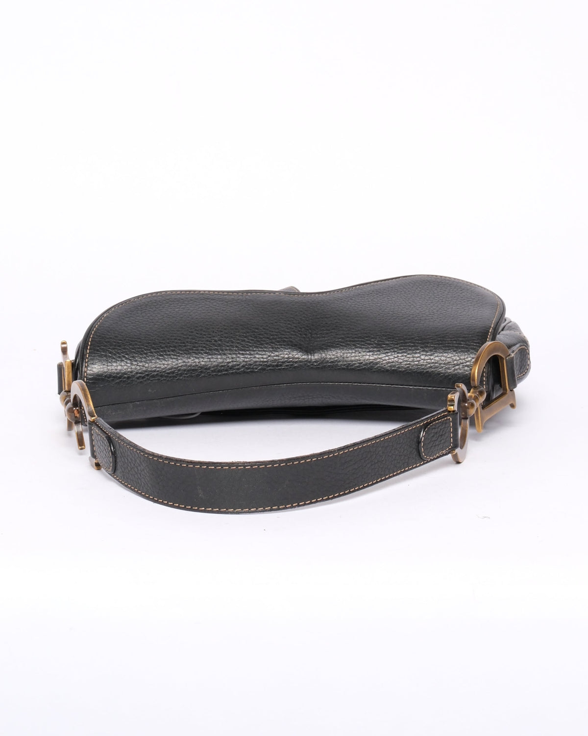 Christian Dior 2002 Black Leather Saddle