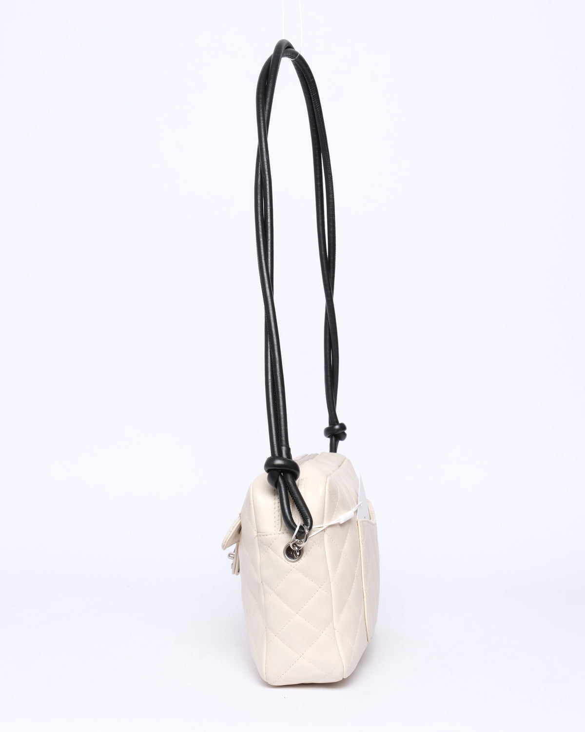 Chanel White Cambon Snakeskin Crossbody Bag