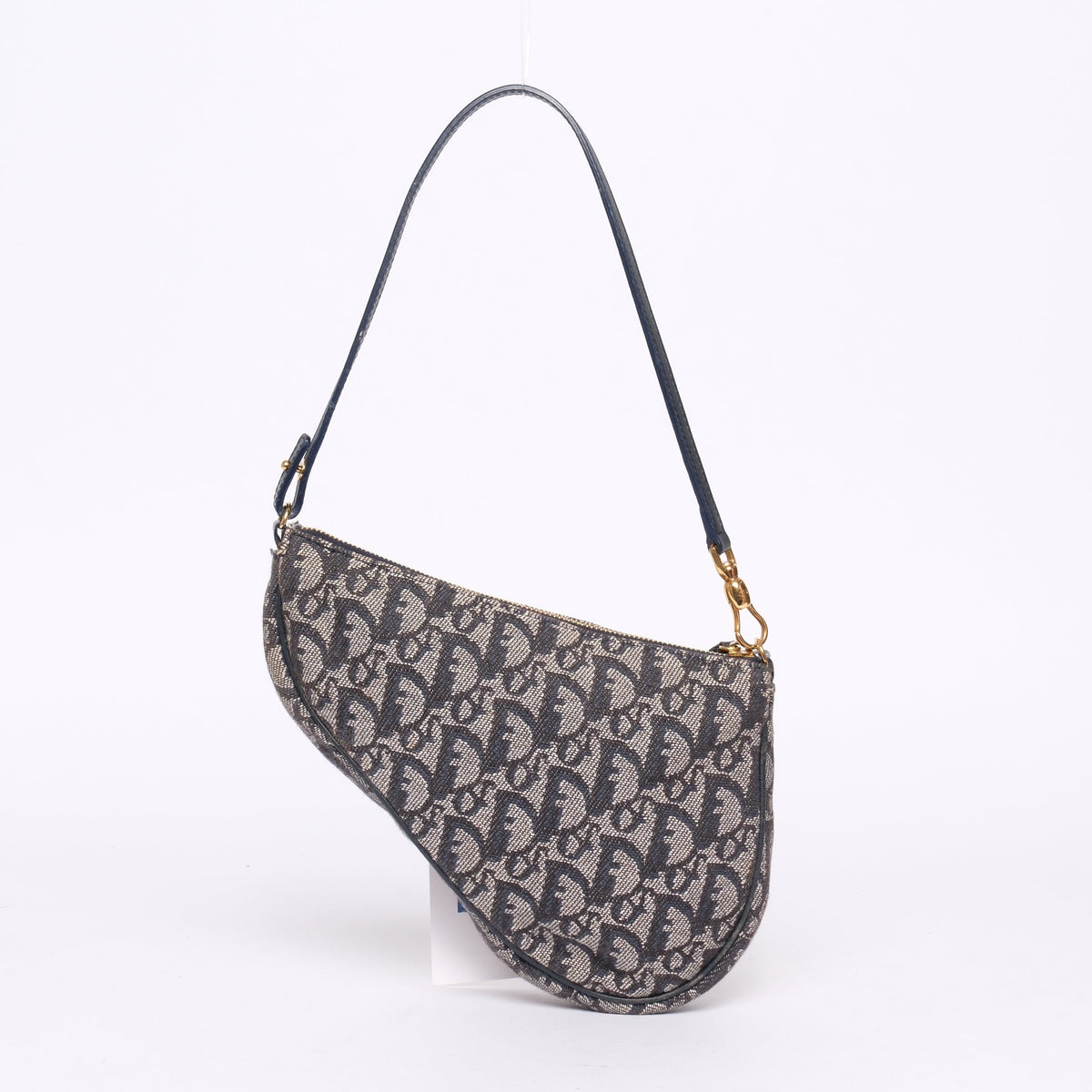 Christian Dior Navy Monogram Trotter Mini Saddle
