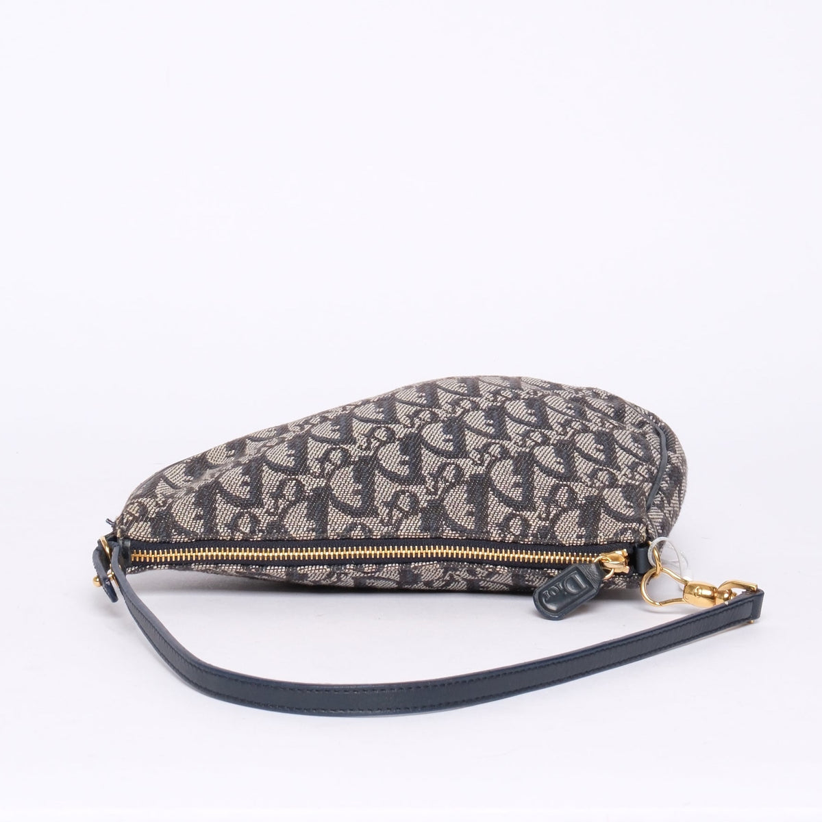 Christian Dior Navy Monogram Trotter Mini Saddle