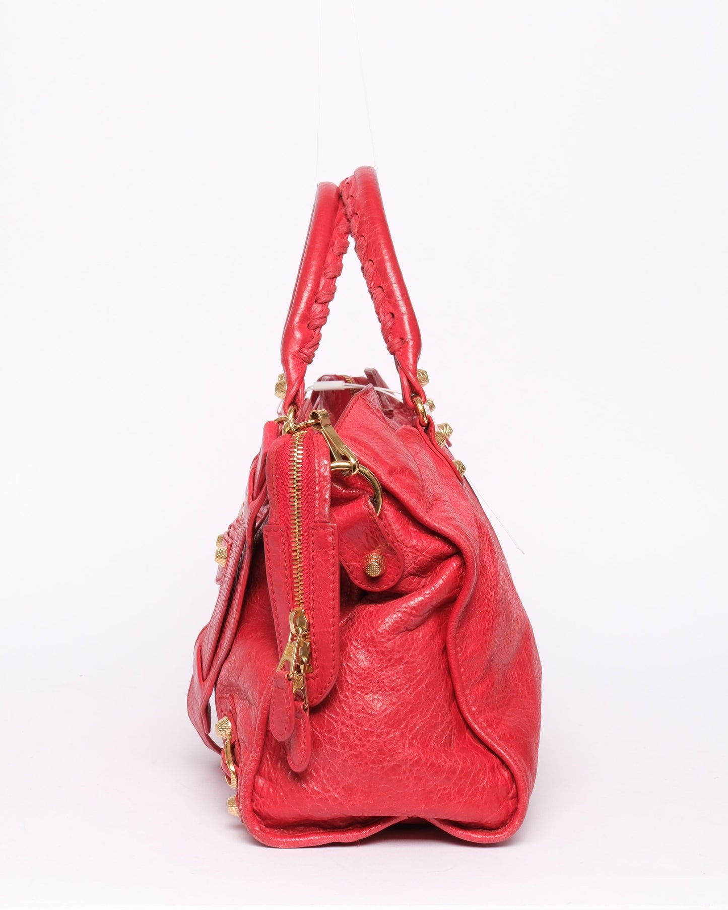 Balenciaga Red City Bag w/ Gold Hardware