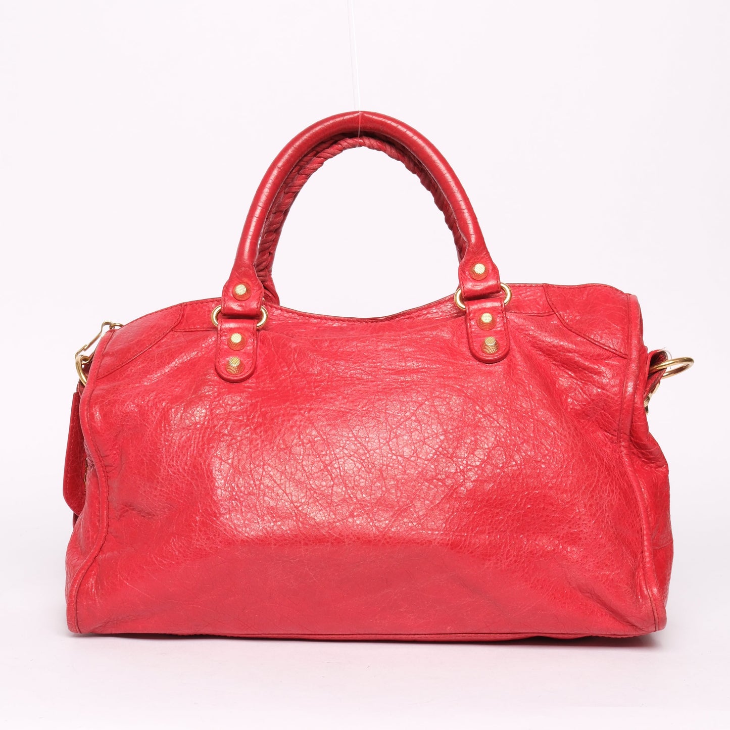 Balenciaga Red City Bag w/ Gold Hardware