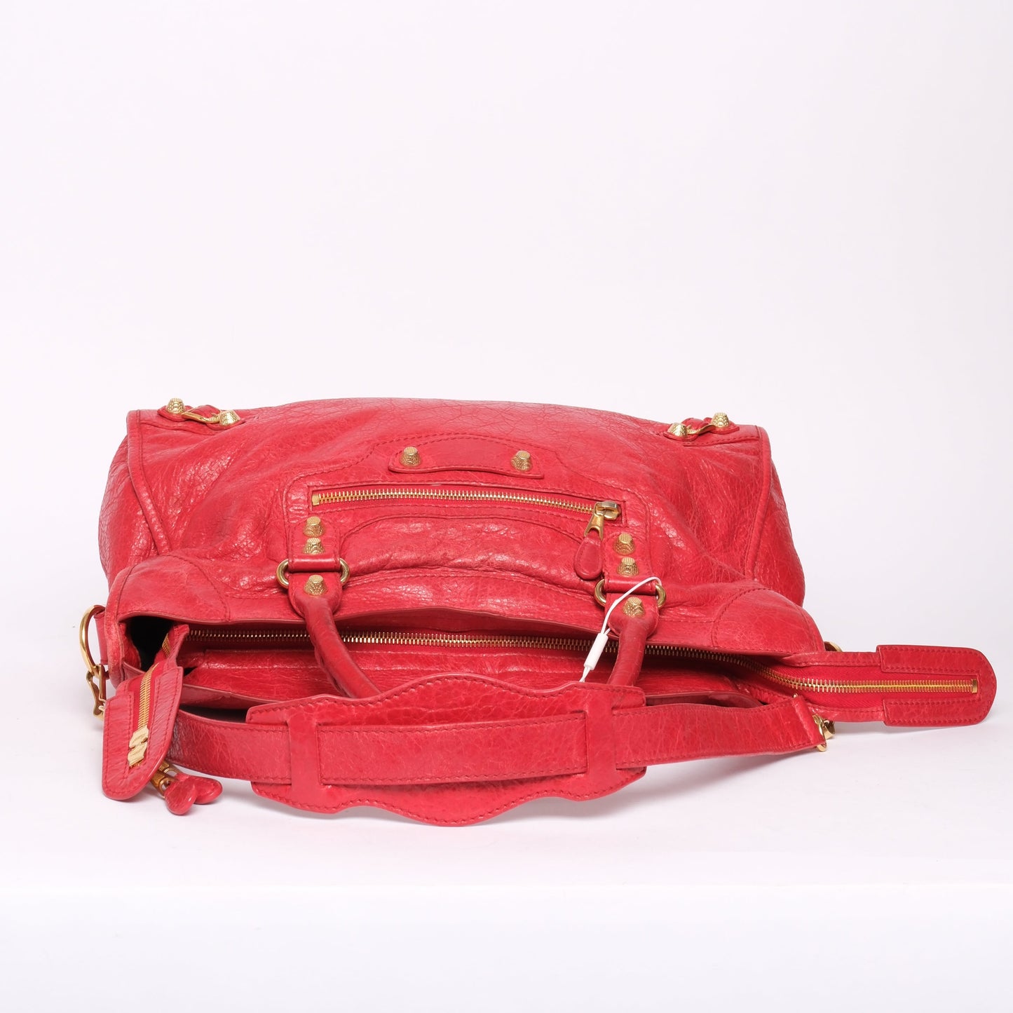 Balenciaga Red City Bag w/ Gold Hardware