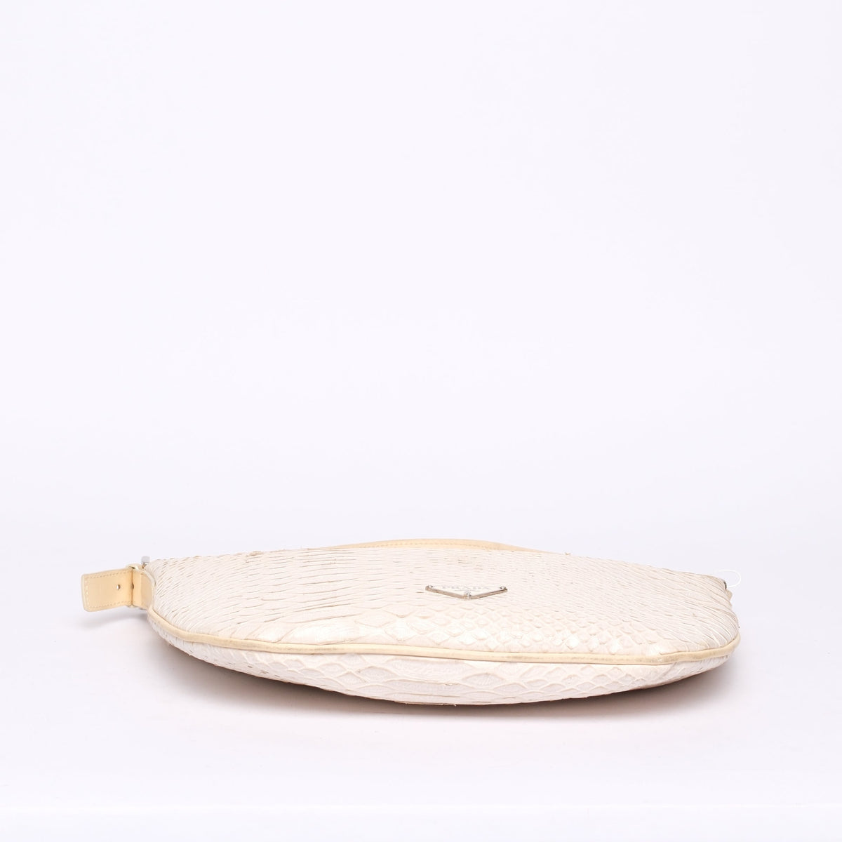 Prada White Snakeskin Shoulder Bag