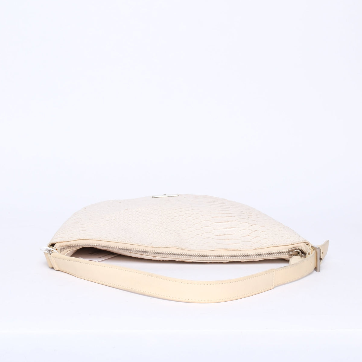 Prada White Snakeskin Shoulder Bag