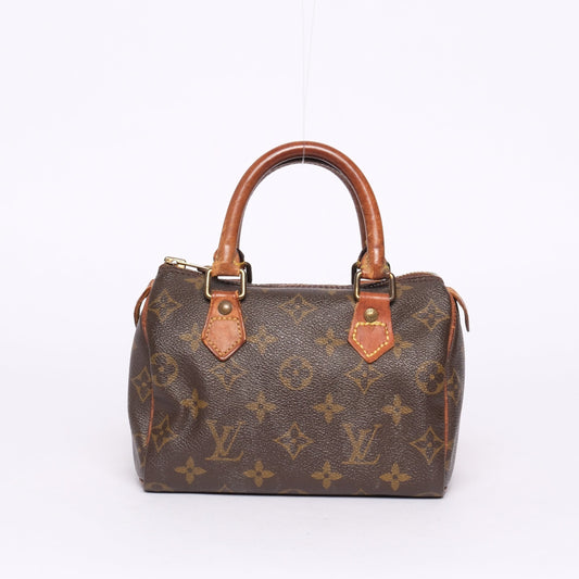 RARE Louis Vuitton Classic Brown Monogram Speedy 20 w/ Crossbody Strap