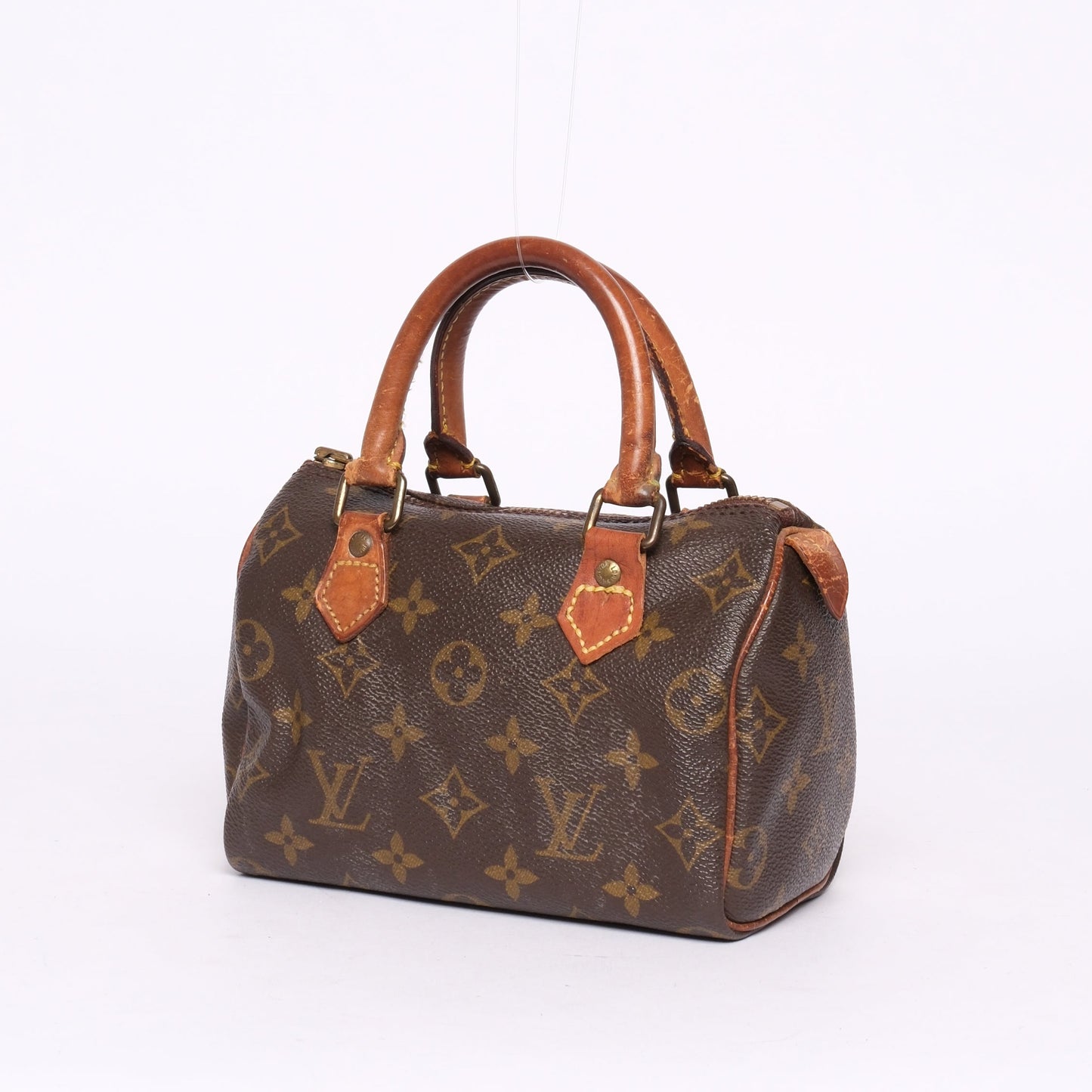 RARE Louis Vuitton Classic Brown Monogram Speedy 20 w/ Crossbody Strap