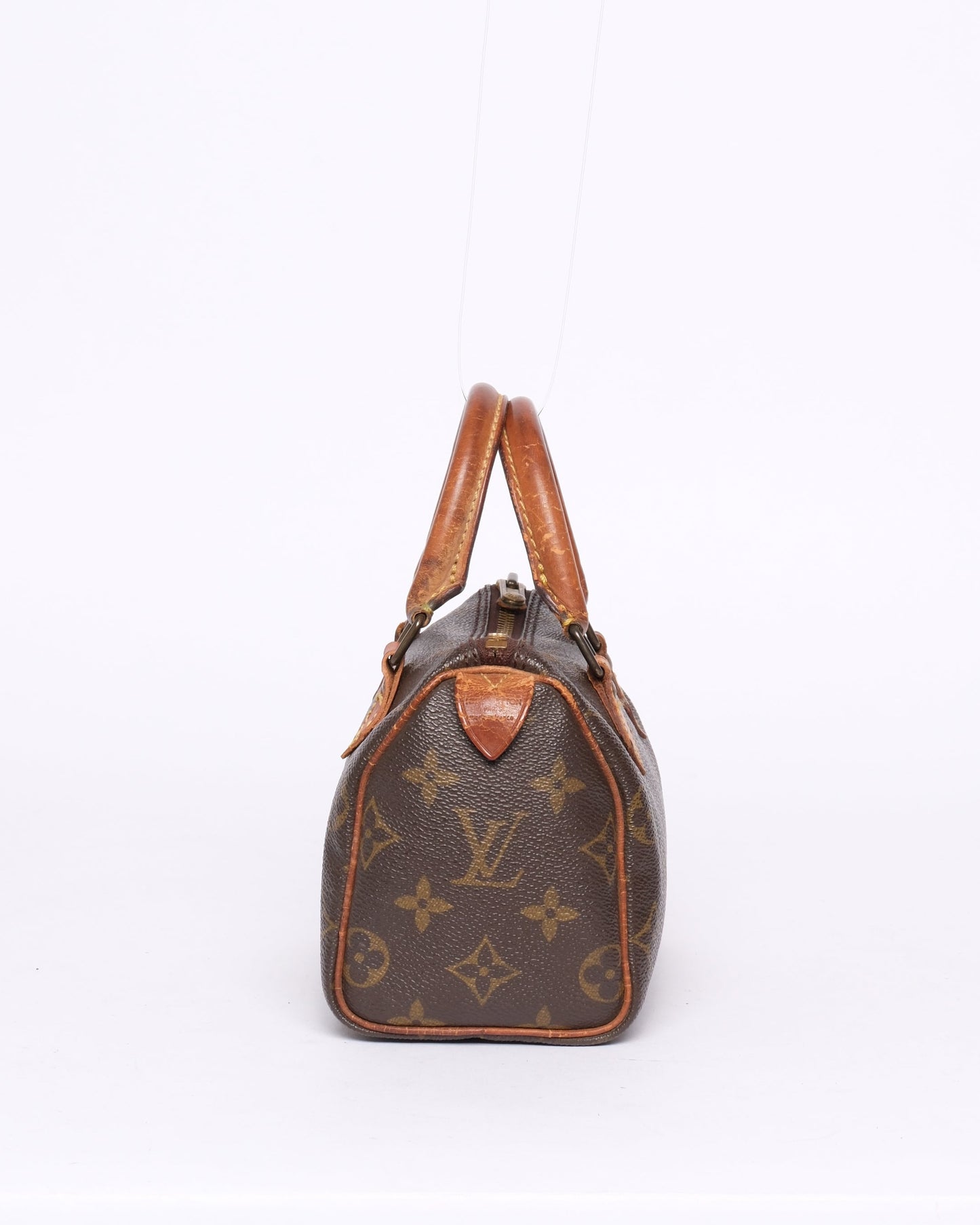 RARE Louis Vuitton Classic Brown Monogram Speedy 20 w/ Crossbody Strap