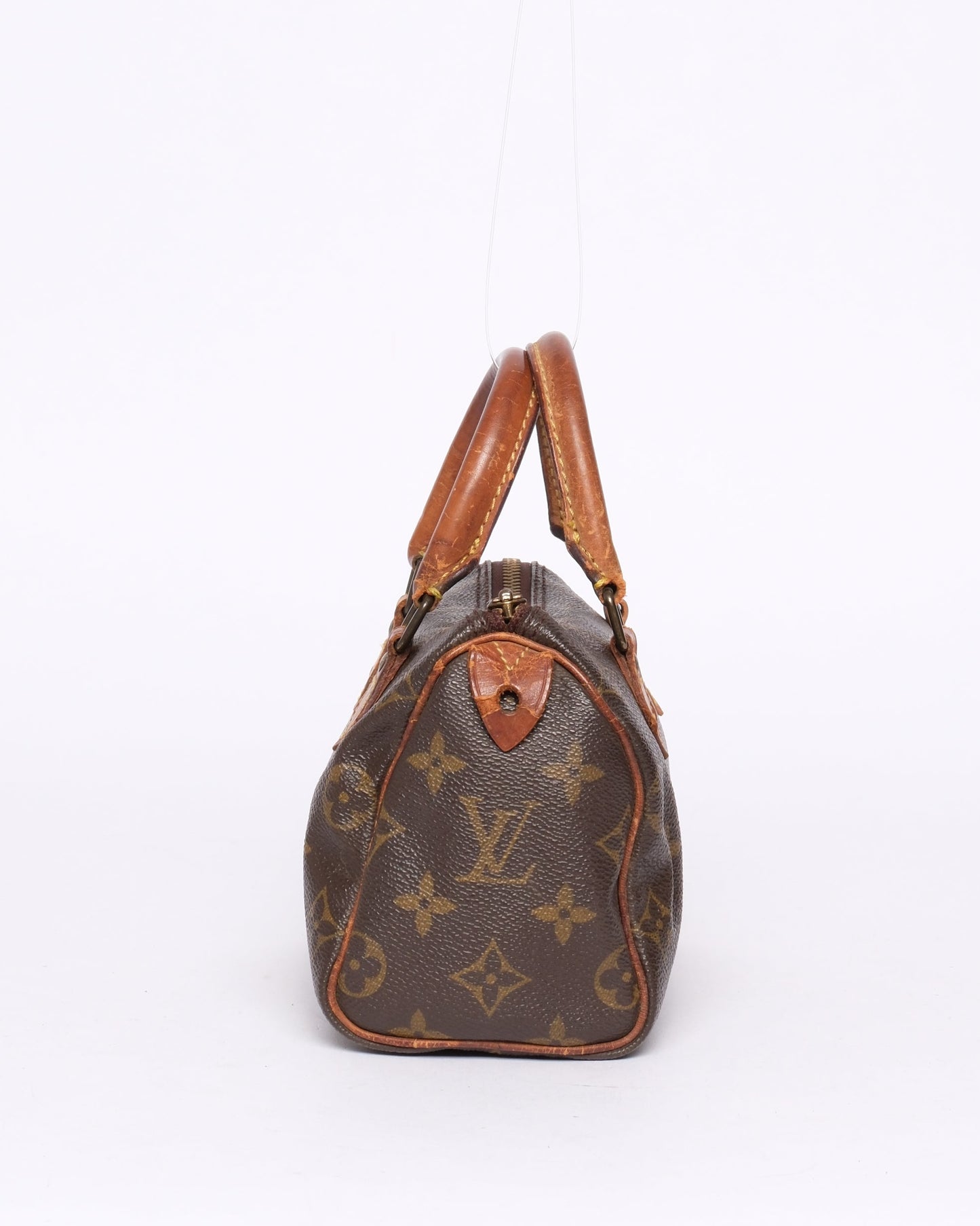 RARE Louis Vuitton Classic Brown Monogram Speedy 20 w/ Crossbody Strap