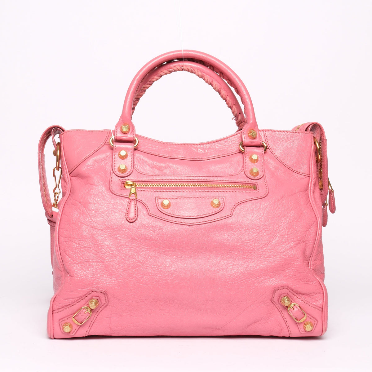 Balenciaga Pink Leather "Velo" City Bag GHW