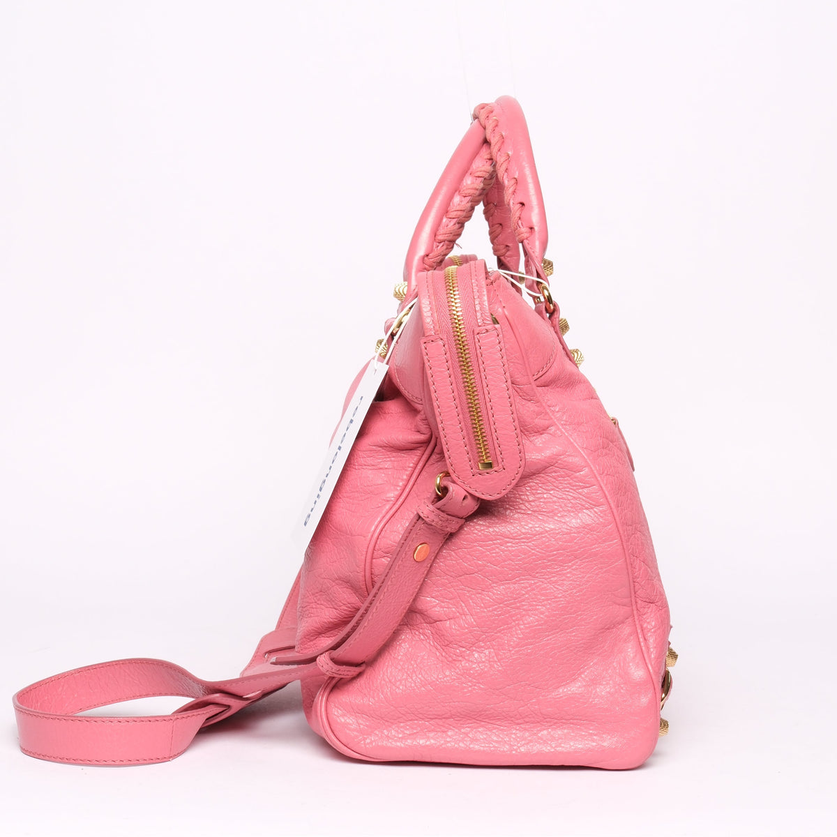 Balenciaga Pink Leather "Velo" City Bag GHW