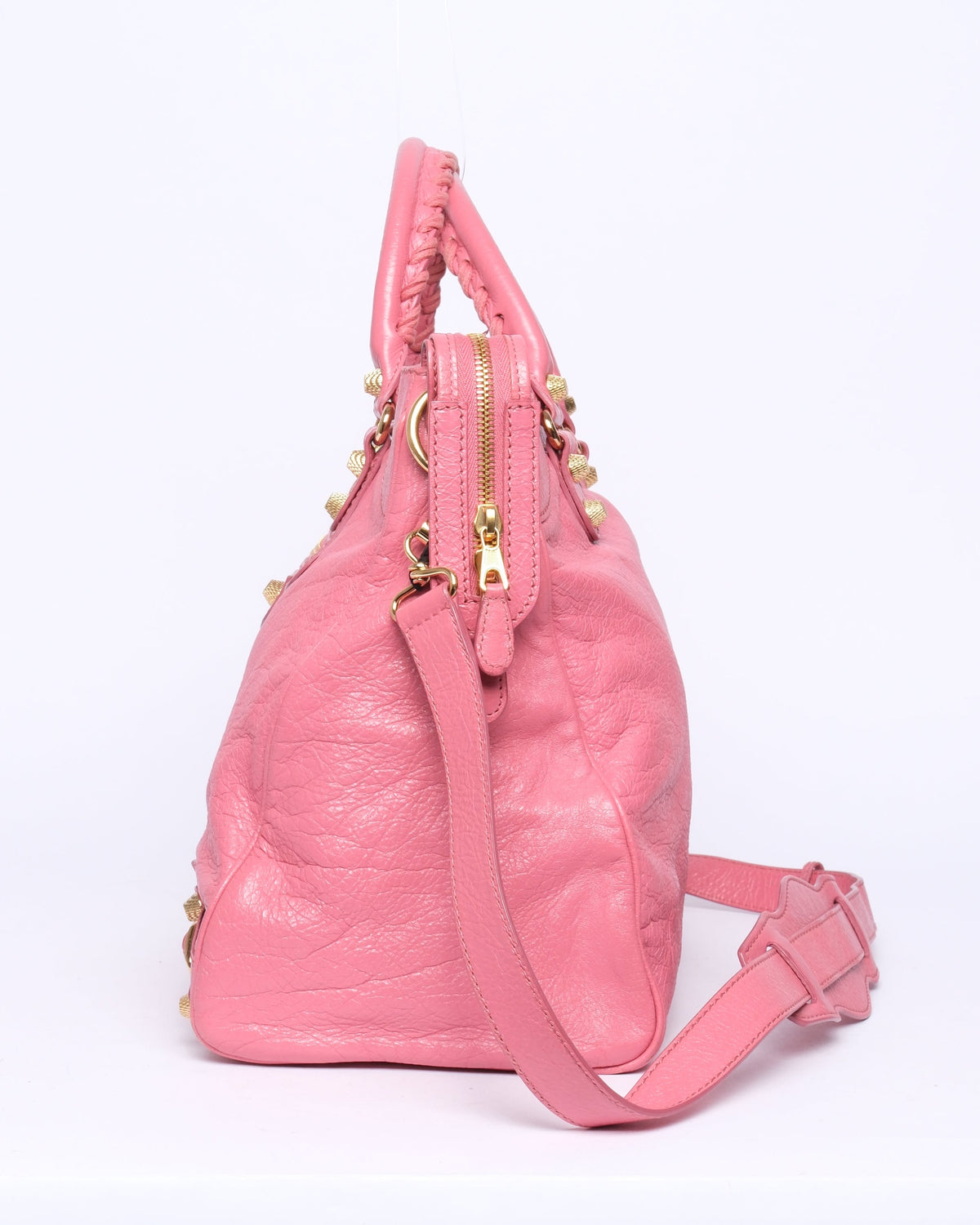 Balenciaga Pink Leather "Velo" City Bag GHW