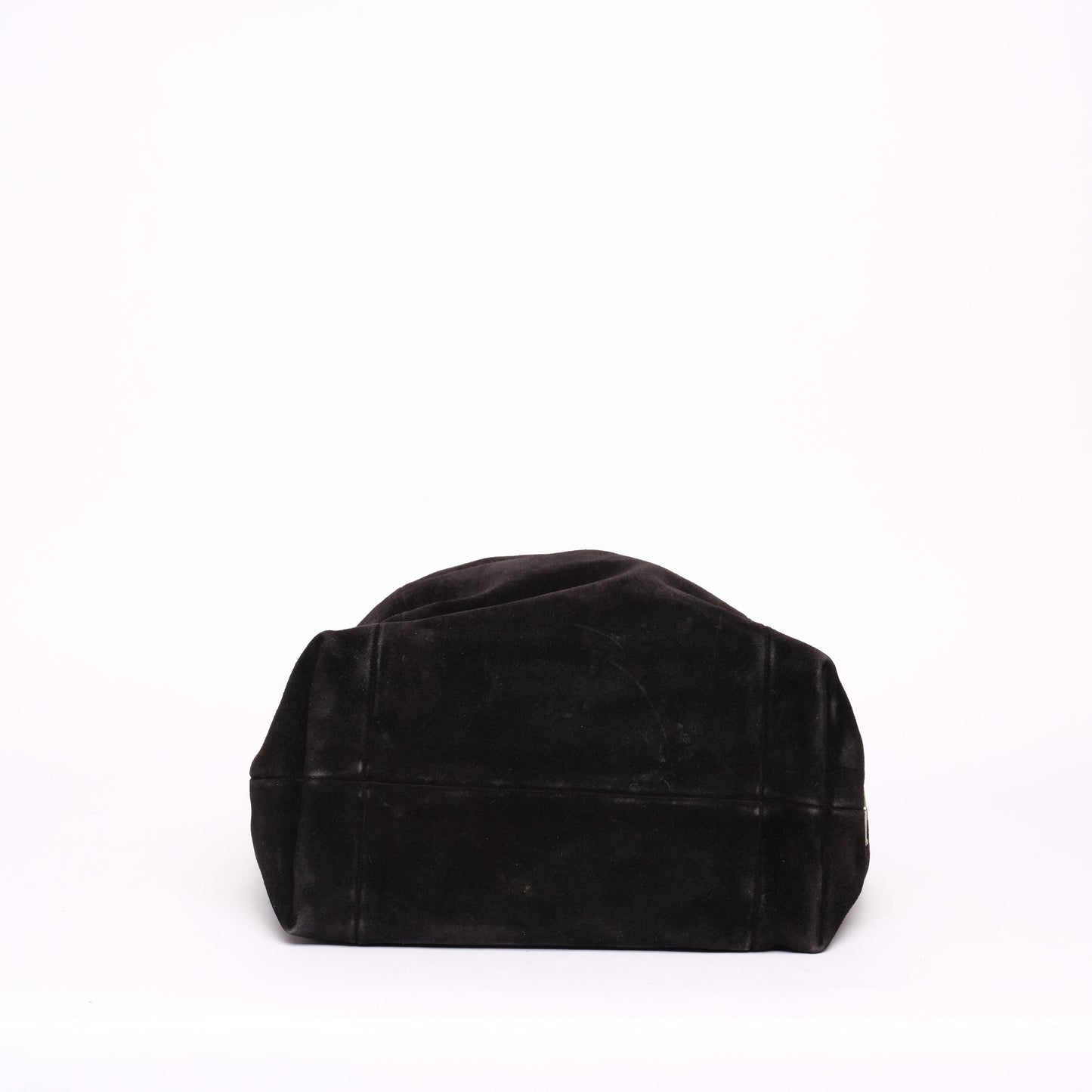 Prada Black Suede Hobo Top Handle Bag