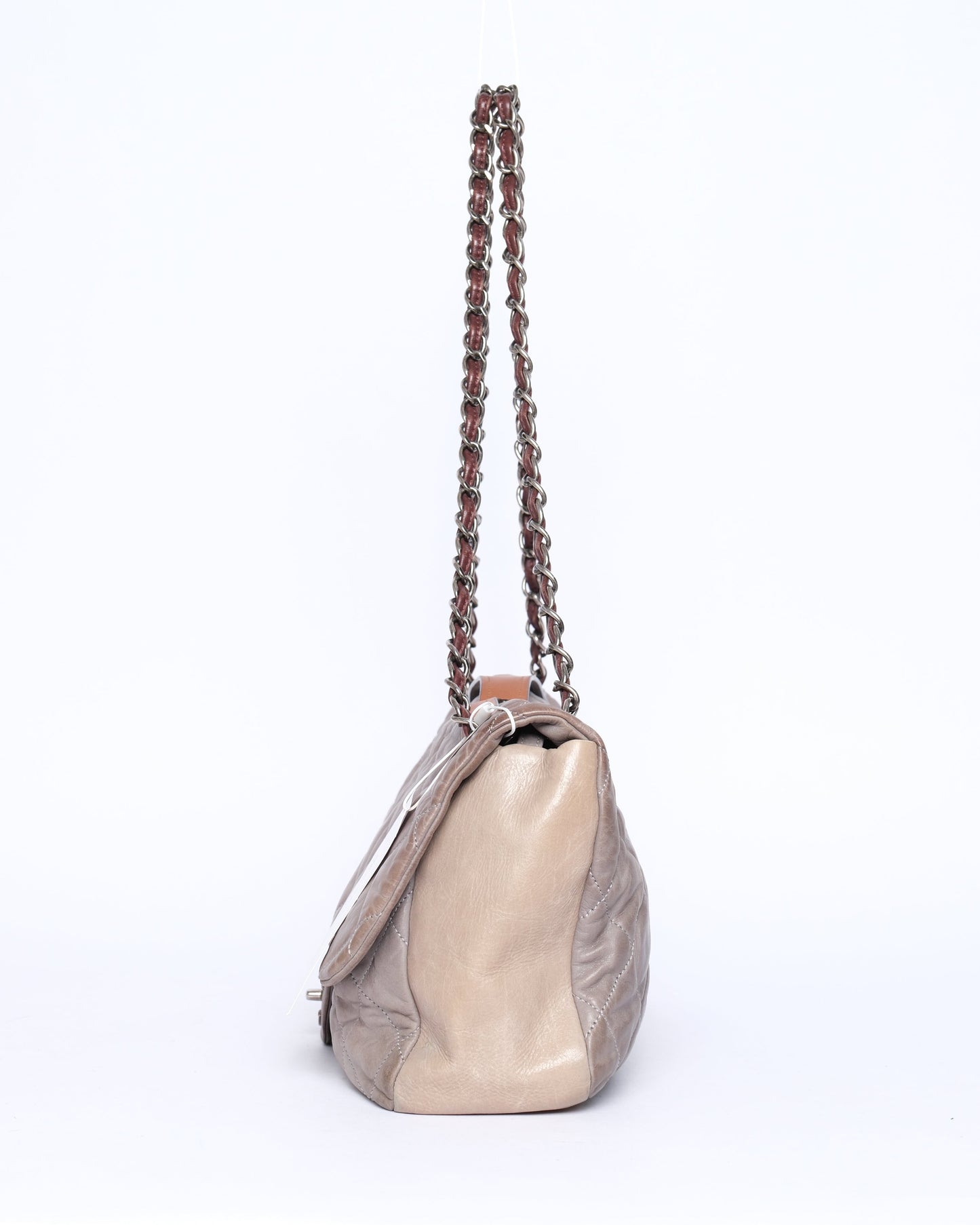 Chanel Jumbo Gray & Brown ‘In The Mix’ Matelasse 2-Way Maxi Flap