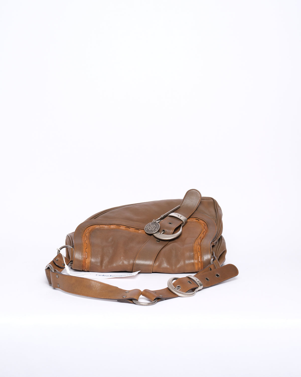 Christian Dior Brown Leather Gaucho Shoulder Bag