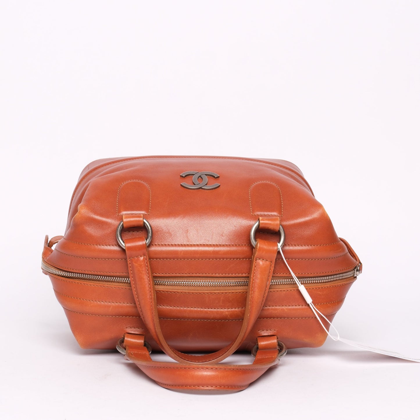Chanel 2006 Brown Lambskin Leather Boston Doctor Bag
