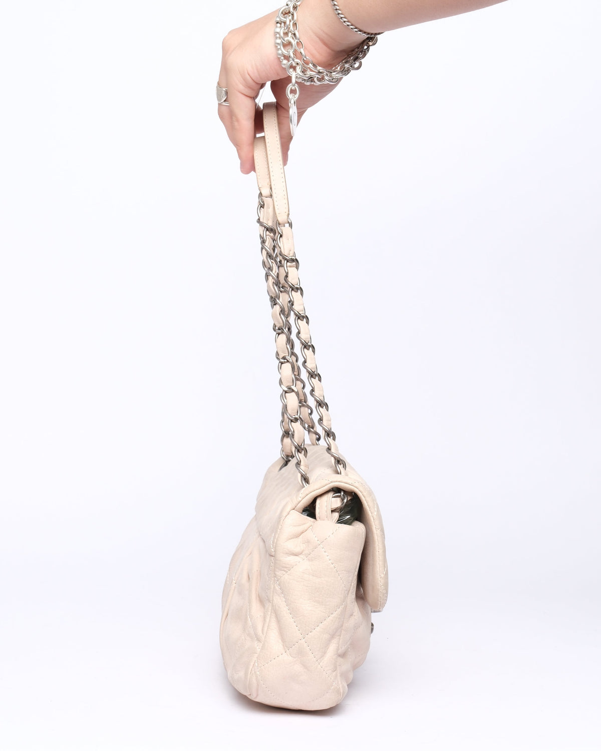Chanel Ivory Glazed Calfskin Small Flap Bag