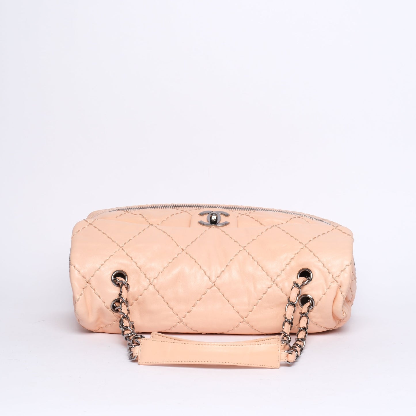 Chanel Pale Pink Quilted Calfskin Expandable Ligne Flap Bag