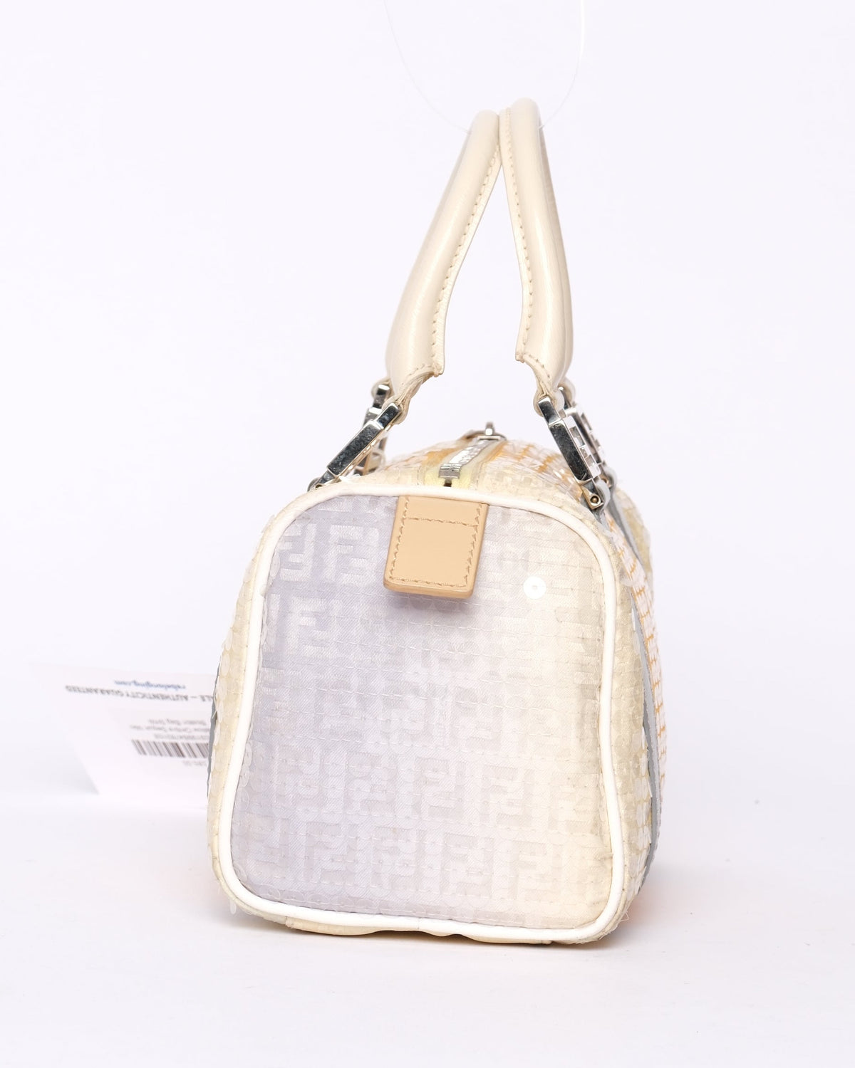 Fendi Yellow Ombre Sequin Mini Boston Bag SHW