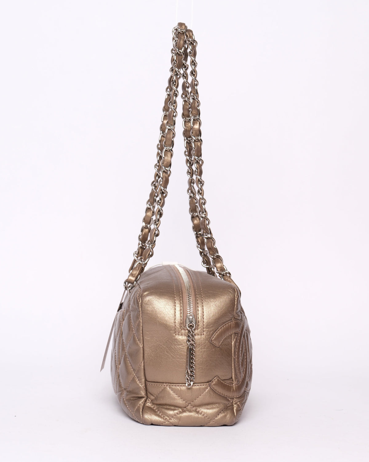 Chanel Gold Cambon Cotton Club Boston Bag