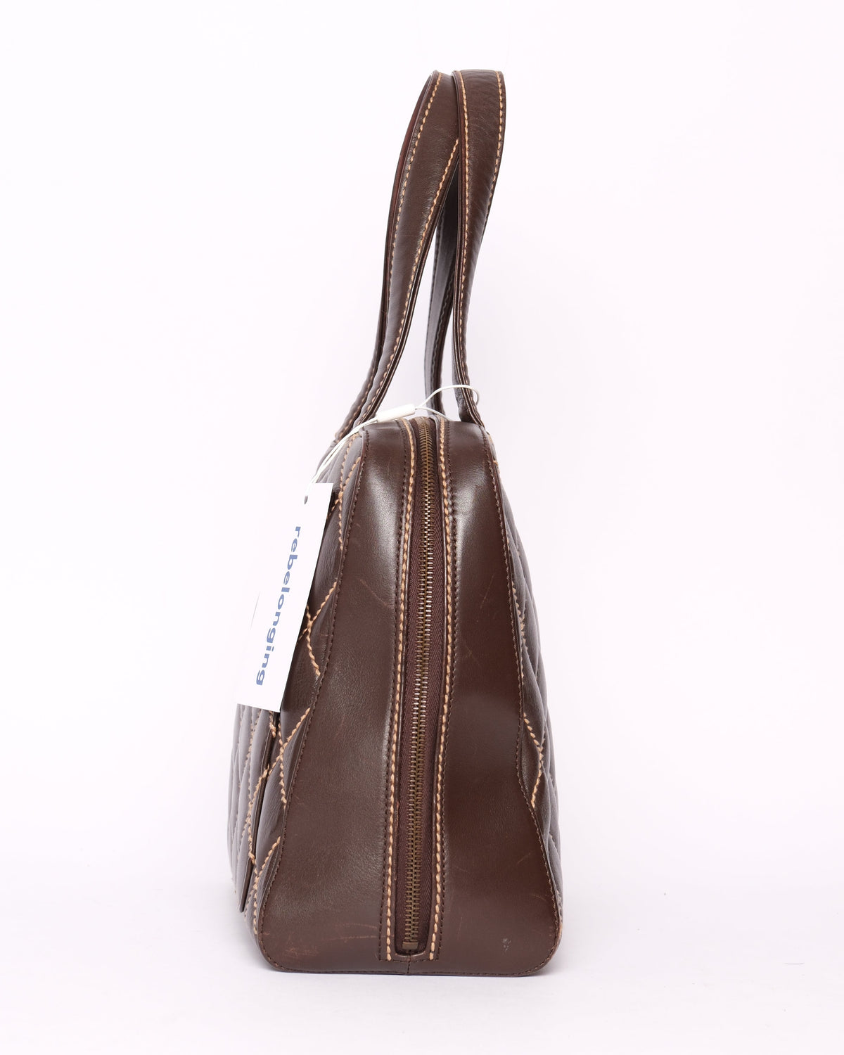 Chanel Brown Leather Wildstitch Tote Bag
