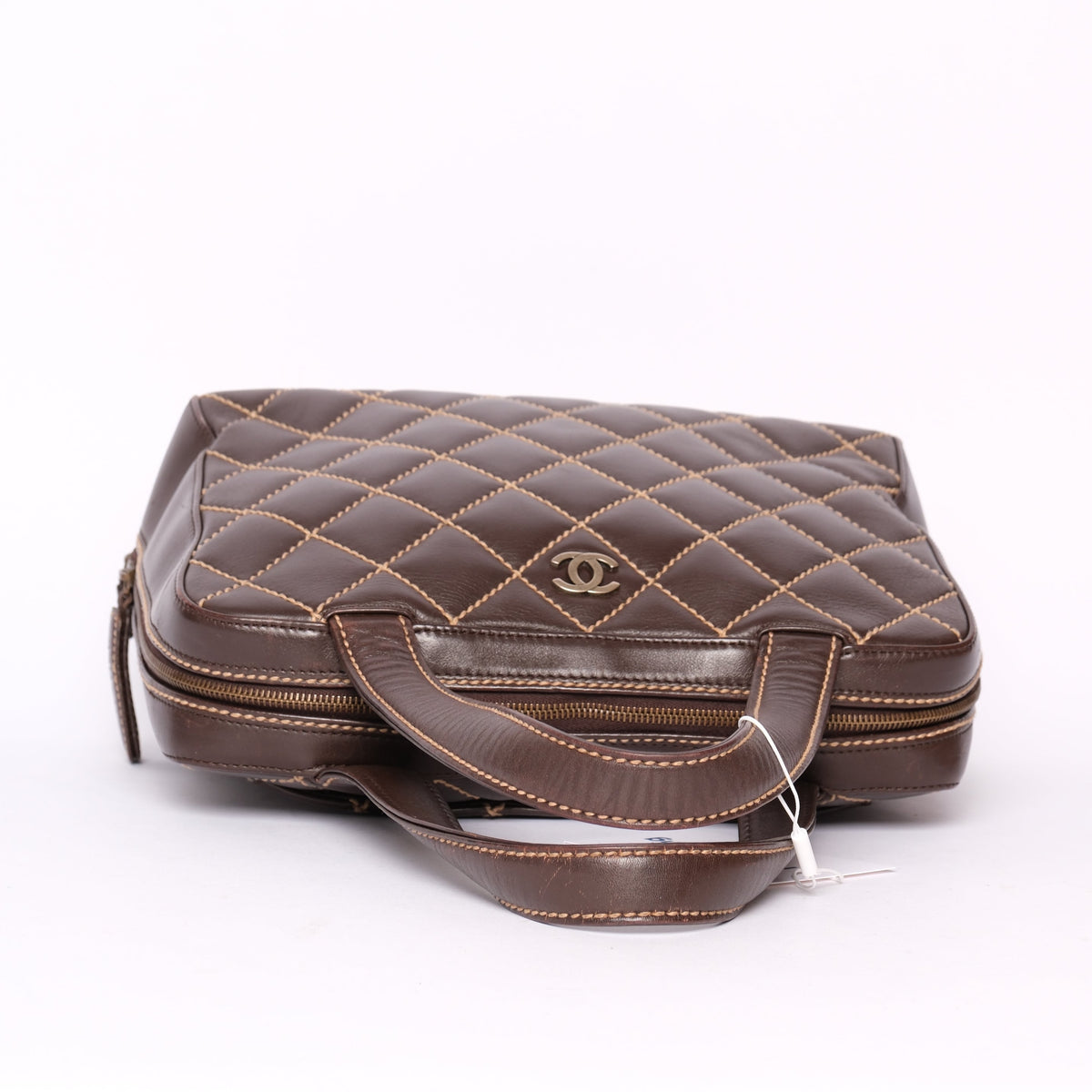 Chanel Brown Leather Wildstitch Tote Bag