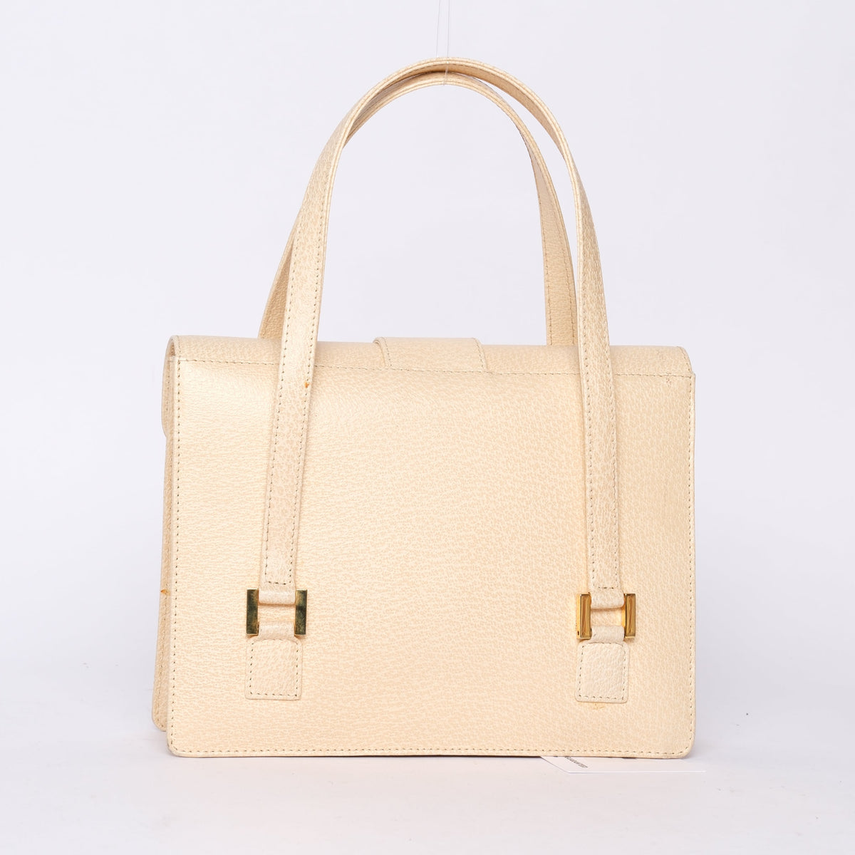 Fendi Beige Stone Hardware Top Handle Bag