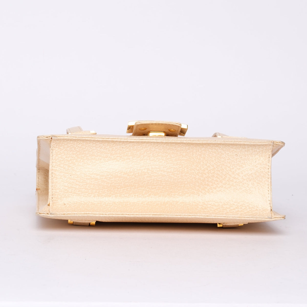 Fendi Beige Stone Hardware Top Handle Bag