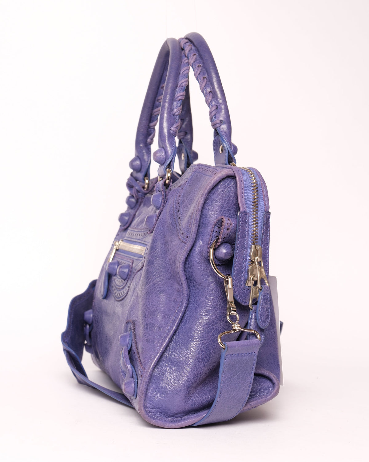 Balenciaga Purple Brogues City Bag