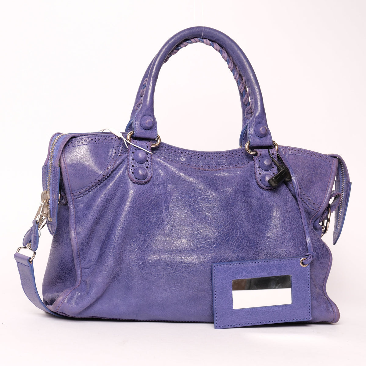 Balenciaga Purple Brogues City Bag