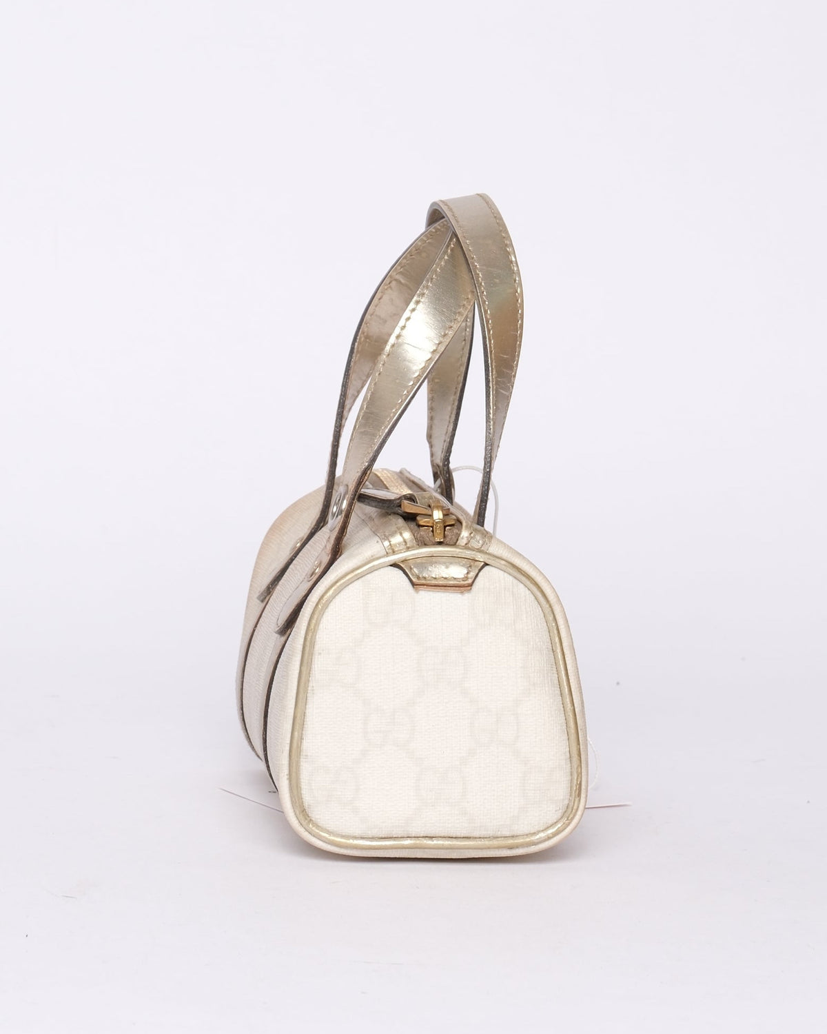 Gucci Mini Joy White Canvas Boston Bag