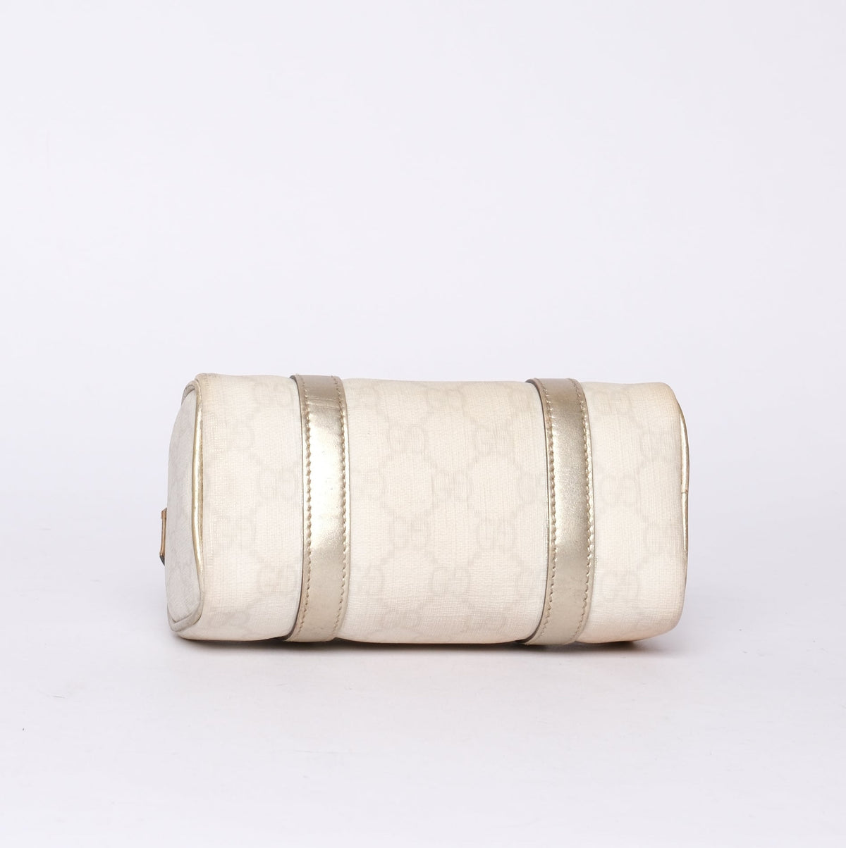 Gucci Mini Joy White Canvas Boston Bag