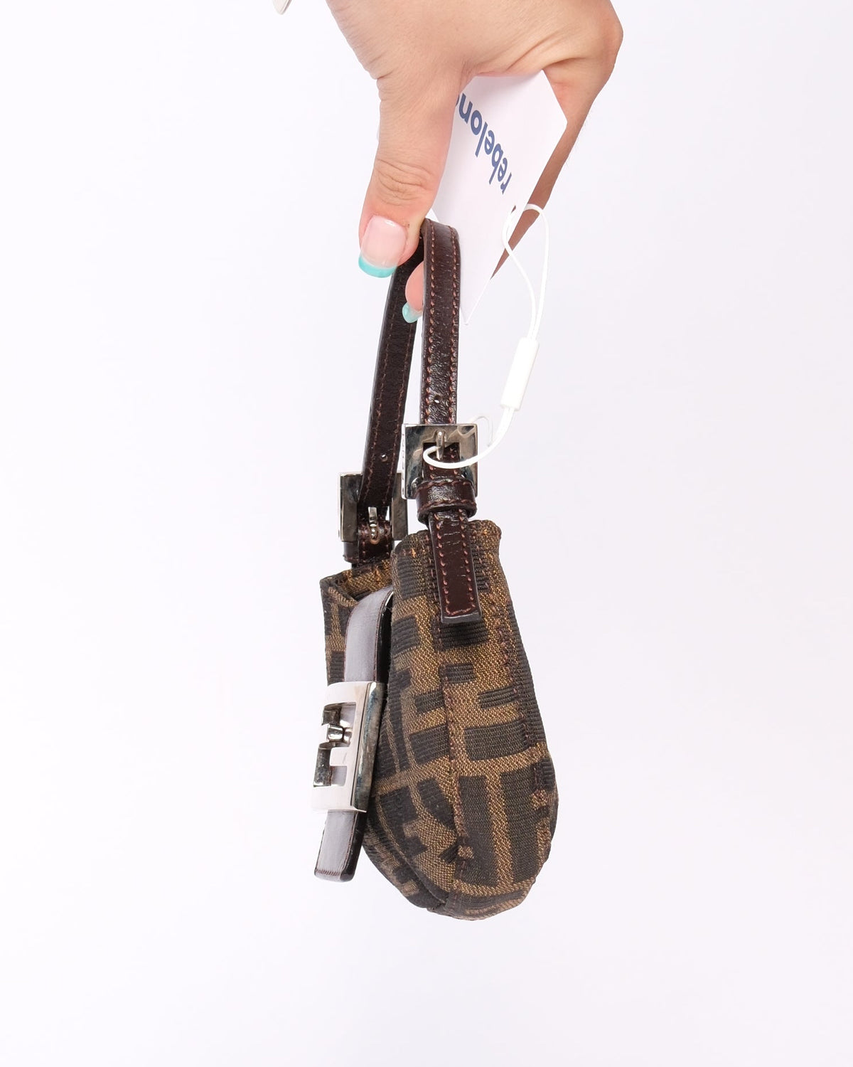 Fendi Brown Zucca Monogram Mini Croissant Bag